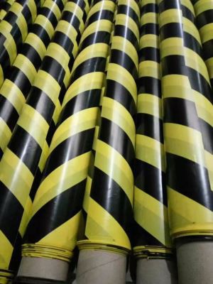 Gulung Pvc Pvc Kuning hitam Roll Logam